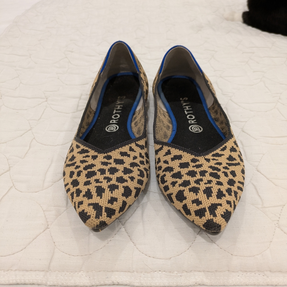Rothy's Tan Leopard Print Women's Flats